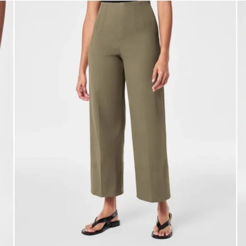 SPANX - NWT Stretch Twill Cropped Wide Leg Pant - Medium - Picture 3 of 5